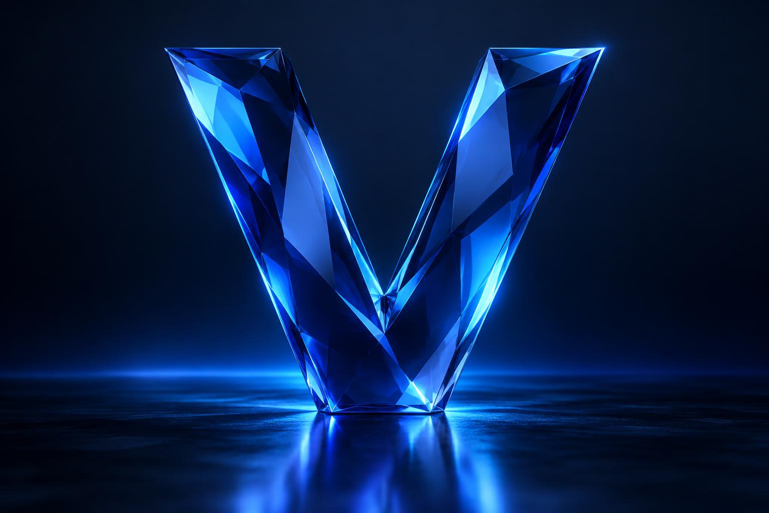 Violet glass VYNT sculpture